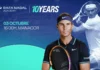 Rafa Nadal volverá a las pistas el 3 de octubre por el décimo aniversario de su Academia Rafa Nadal durante su regreso a las pistas en la Rafa Nadal Academy de Manacor