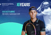 Rafa Nadal volverá a las pistas el 3 de octubre por el décimo aniversario de su Academia Rafa Nadal durante su regreso a las pistas en la Rafa Nadal Academy de Manacor