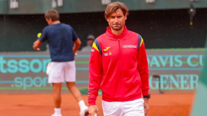 David Ferrer dejará la capitanía de España en la Copa Davis en 2026. David Ferrer, capitán de la selección española de Copa Davis, durante un acto oficial.