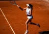 Ruth Roura durante la 10ª Copa Nadia de tenis femenino en Sevilla.